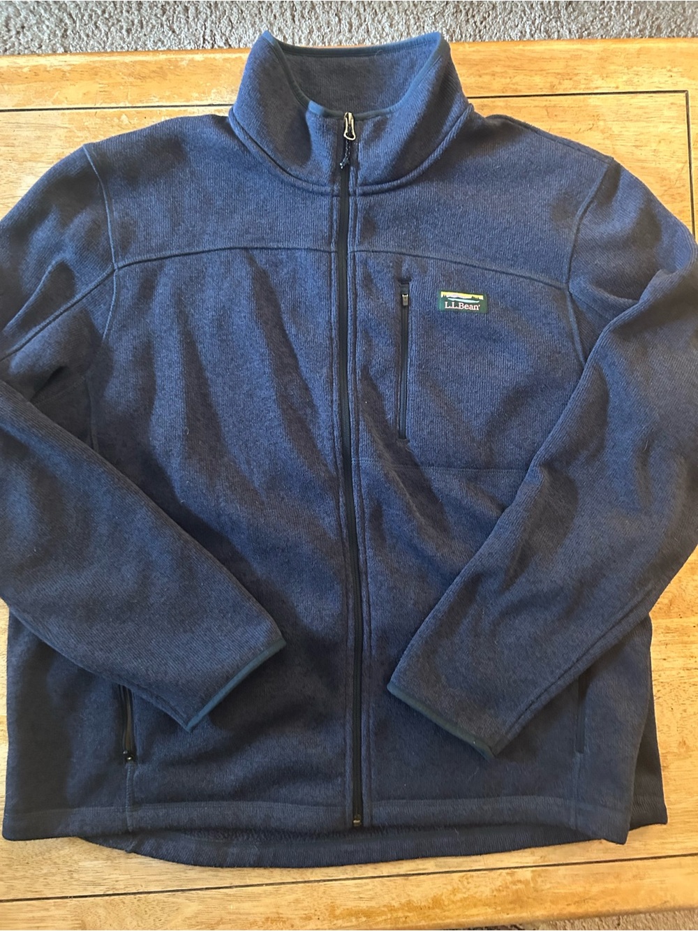 L.L. Bean  Blue Men's Performance Fleece Full-Zip Jacket